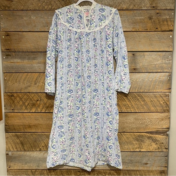 Honors Other - VTG Honors Intimates Womens Medium Flannel Pajamas Sleepshirt Nightgown Prairie